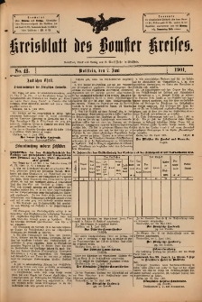 Kreisblatt des Bomster Kreises 1901.06.07 No.43