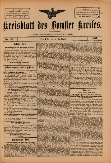 Kreisblatt des Bomster Kreises 1901.08.16 No.63