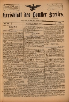 Kreisblatt des Bomster Kreises 1901.08.20 No.64
