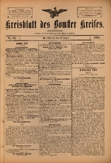 Kreisblatt des Bomster Kreises 1901.08.23 No.65