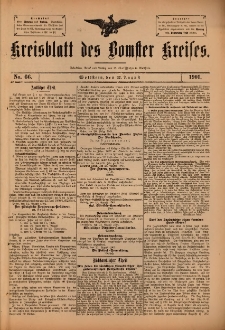 Kreisblatt des Bomster Kreises 1901.08.27 No.66