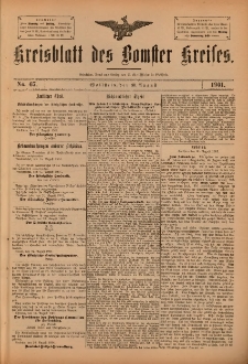Kreisblatt des Bomster Kreises 1901.08.30 No.67