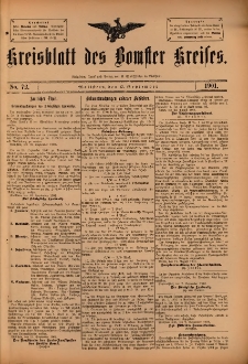Kreisblatt des Bomster Kreises 1901.09.17 No.72