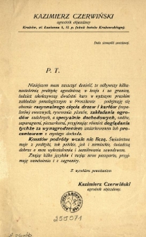 [Zawiadomienie o gotowości do podjęcia usług ogrodniczych...]
