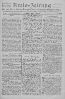 Kreis-Zeitung für d. Kreis Nowy-Tomysl: zugl. Nowy-Tomysler Hopfenzeitung 1926. Jg.51 NrKreis-Zeitung für d. Kreis Nowy-Tomysl: zugl. Nowy-Tomysler Hopfenzeitung 1926.04.03 Jg.51 Nr39