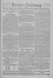 Kreis-Zeitung für d. Kreis Nowy-Tomysl: zugl. Nowy-Tomysler Hopfenzeitung 1926.04.28 Jg.51 Nr49