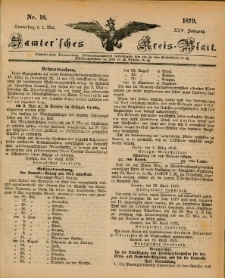 Samtersches Kreis-Blatt = Dziennik Powiatu Szamotulskiego 1879.05.01 Jg.25 Nr18