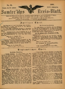Samtersches Kreis-Blatt = Dziennik Powiatu Szamotulskiego 1886.02.20 Jg.32 Nr15