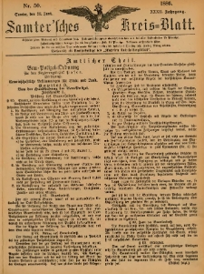 Samtersches Kreis-Blatt = Dziennik Powiatu Szamotulskiego 1886.06.23 Jg.32 Nr50