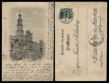 Posen. Alter Markt mit Rathaus.