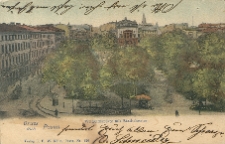 Gruss aus Posen. Wilhelmsplatz mit Stadttheater.