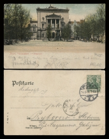 Posen. Wilhelmsplatz mit Stadttheater.