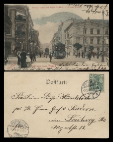 Gruss aus Posen. Berliner Strasse mit Polizei-Präsidium (Blick nach Westen).
