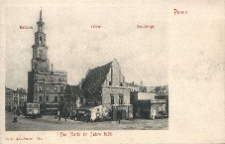 Posen. Der Markt im Jahre 1880. Rathaus. B&ouml;rse. Stadtwage.