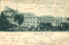 Gruss aus Posen. Reformatenkirche. Taubstummen-Anstalt. Director-Wohnung.