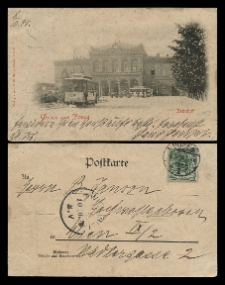 Gruss aus Posen. Bahnhof.