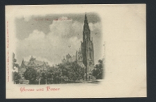 Gruss aus Posen. St. Pauli-Kirche und Pfarrhaus