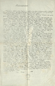 Oświadczenie [Inc.:] Niż&eacute;j podpisani członkowie polski&eacute;j Emigracii [...]