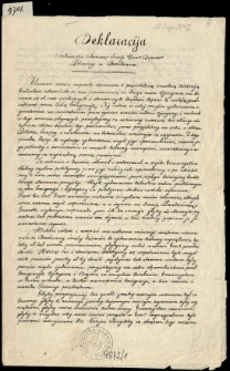 Deklaracija Jedenastu Członk&oacute;w Sekcji Towa Demokr&ordm; Polskiego w Bordeaux