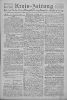 Kreis-Zeitung für d. Kreis Nowy-Tomysl: zugl. Nowy-Tomysler Hopfenzeitung 1927.01.10 Jg.52 Nr4