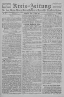 Kreis-Zeitung für d. Kreis Nowy-Tomysl: zugl. Nowy-Tomysler Hopfenzeitung 1927.04.13 Jg.52 Nr43