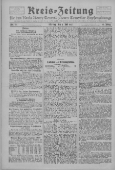 Kreis-Zeitung für d. Kreis Nowy-Tomysl: zugl. Nowy-Tomysler Hopfenzeitung 1927.07.04 Jg.52 Nr75