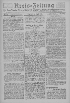 Kreis-Zeitung für d. Kreis Nowy-Tomysl: zugl. Nowy-Tomysler Hopfenzeitung 1927.08.05 Jg.52 Nr89