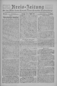 Kreis-Zeitung für d. Kreis Nowy-Tomysl: zugl. Nowy-Tomysler Hopfenzeitung 1927.08.19 Jg.52 Nr94