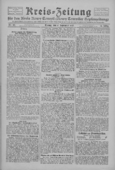 Kreis-Zeitung für d. Kreis Nowy-Tomysl: zugl. Nowy-Tomysler Hopfenzeitung 1927.09.05 Jg.52 Nr101