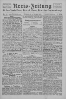 Kreis-Zeitung für d. Kreis Nowy-Tomysl: zugl. Nowy-Tomysler Hopfenzeitung 1927.11.09 Jg.52 Nr128