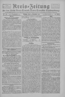 Kreis-Zeitung für d. Kreis Nowy-Tomysl: zugl. Nowy-Tomysler Hopfenzeitung 1927.11.14 Jg.52 Nr130