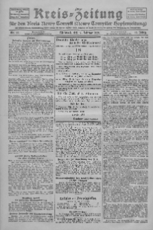 Kreis-Zeitung für d. Kreis Nowy-Tomysl: zugl. Nowy-Tomysler Hopfenzeitung 1928.02.15 Jg.53 Nr20