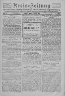 Kreis-Zeitung für d. Kreis Nowy-Tomysl: zugl. Nowy-Tomysler Hopfenzeitung 1928.02.20 Jg.53 Nr22