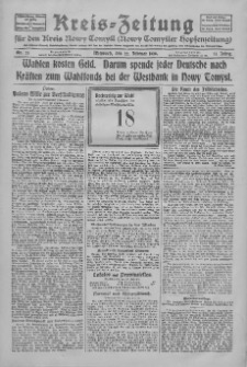 Kreis-Zeitung für d. Kreis Nowy-Tomysl: zugl. Nowy-Tomysler Hopfenzeitung 1928.02.22 Jg.53 Nr23