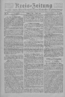 Kreis-Zeitung für d. Kreis Nowy-Tomysl: zugl. Nowy-Tomysler Hopfenzeitung 1928.04.02 Jg.53 Nr40