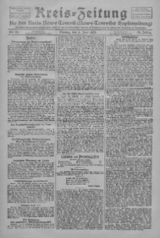 Kreis-Zeitung für d. Kreis Nowy-Tomysl: zugl. Nowy-Tomysler Hopfenzeitung 1928.06.04 Jg.53 Nr65