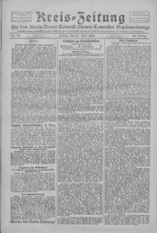Kreis-Zeitung für d. Kreis Nowy-Tomysl: zugl. Nowy-Tomysler Hopfenzeitung 1928.06.15 Jg.53 Nr70