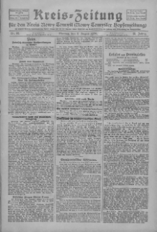 Kreis-Zeitung für d. Kreis Nowy-Tomysl: zugl. Nowy-Tomysler Hopfenzeitung 1928.08.06 Jg.53 Nr92