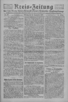 Kreis-Zeitung für d. Kreis Nowy-Tomysl: zugl. Nowy-Tomysler Hopfenzeitung 1928.09.10 Jg.53 Nr106