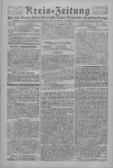 Kreis-Zeitung für d. Kreis Nowy-Tomysl: zugl. Nowy-Tomysler Hopfenzeitung 1928.09.14 Jg.53 Nr108