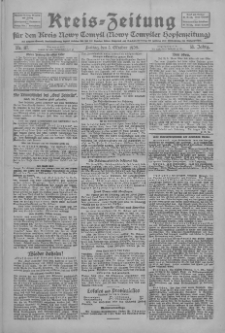 Kreis-Zeitung für d. Kreis Nowy-Tomysl: zugl. Nowy-Tomysler Hopfenzeitung 1928.10.05 Jg.53 Nr117
