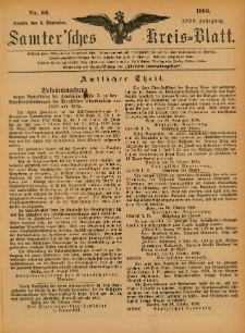 Samtersches Kreis-Blatt = Dziennik Powiatu Szamotulskiego 1886.11.03 Jg.32 Nr88