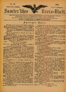 Samtersches Kreis-Blatt = Dziennik Powiatu Szamotulskiego 1887.02.09 Jg.33 Nr12