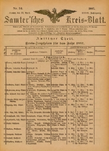 Samtersches Kreis-Blatt = Dziennik Powiatu Szamotulskiego 1887.04.27 Jg.33 Nr34