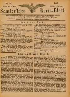 Samtersches Kreis-Blatt = Dziennik Powiatu Szamotulskiego 1887.04.30 Jg.33 Nr35