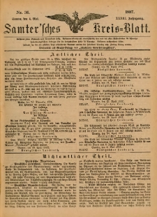 Samtersches Kreis-Blatt = Dziennik Powiatu Szamotulskiego 1887.05.04 Jg.33 Nr36