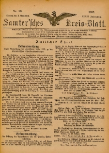 Samtersches Kreis-Blatt = Dziennik Powiatu Szamotulskiego 1887.11.02 Jg.33 Nr88