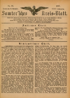 Samtersches Kreis-Blatt = Dziennik Powiatu Szamotulskiego 1887.11.19 Jg.33 Nr93