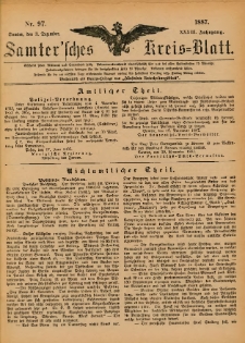 Samtersches Kreis-Blatt = Dziennik Powiatu Szamotulskiego 1887.12.03 Jg.33 Nr97