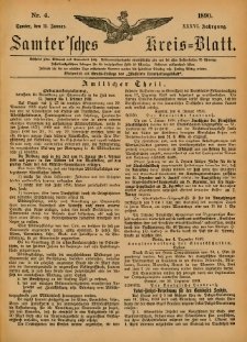 Samtersches Kreis-Blatt = Dziennik Powiatu Szamotulskiego 1890.01.11 Jg.36 Nr4